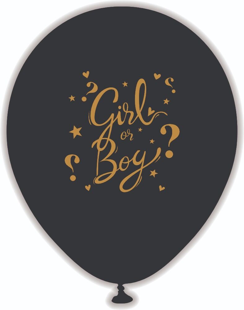 18'' Cinsiyet Balonu Girl Boy Gold Baskılı