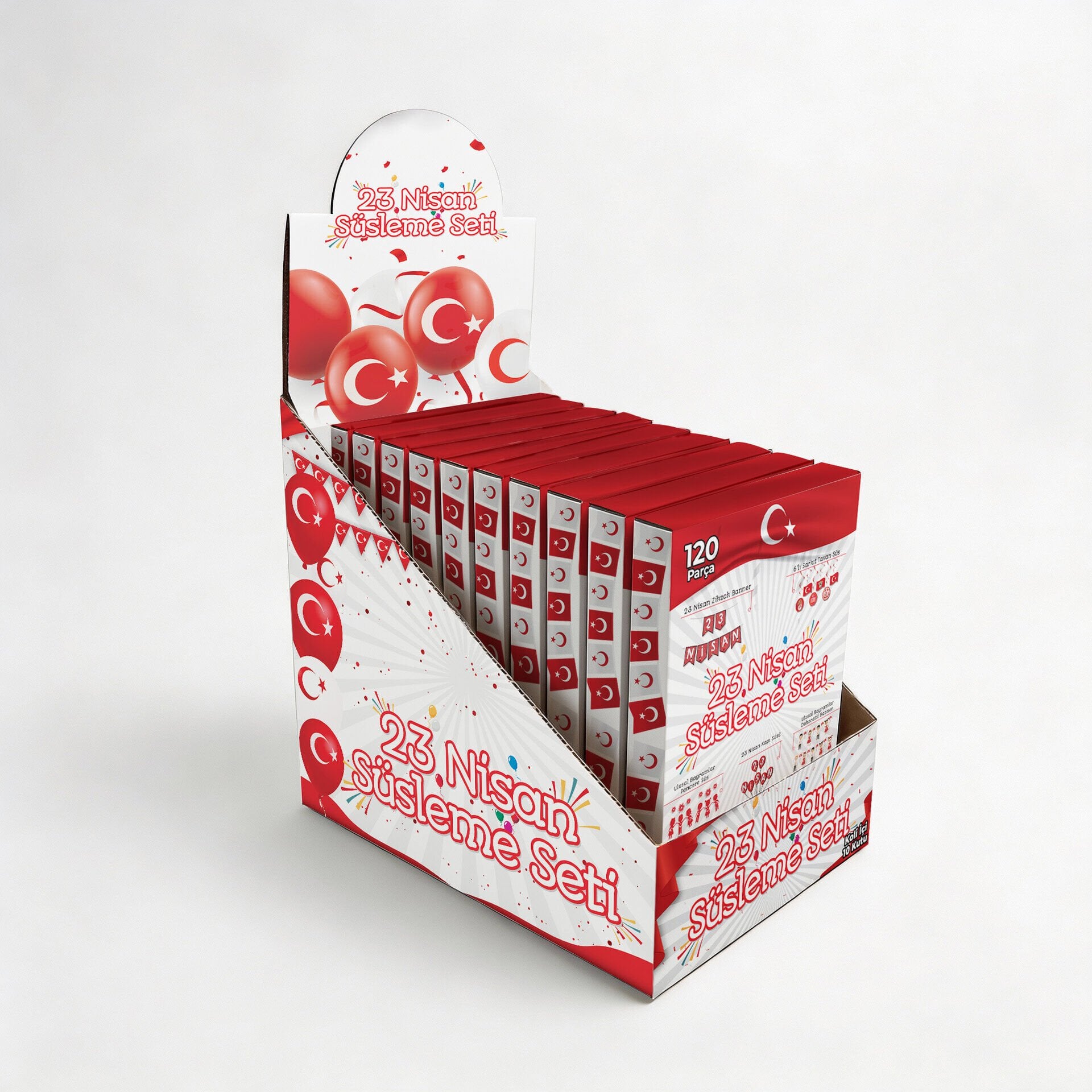 120 Parça 23 Nisan Kutu Süsleme Set