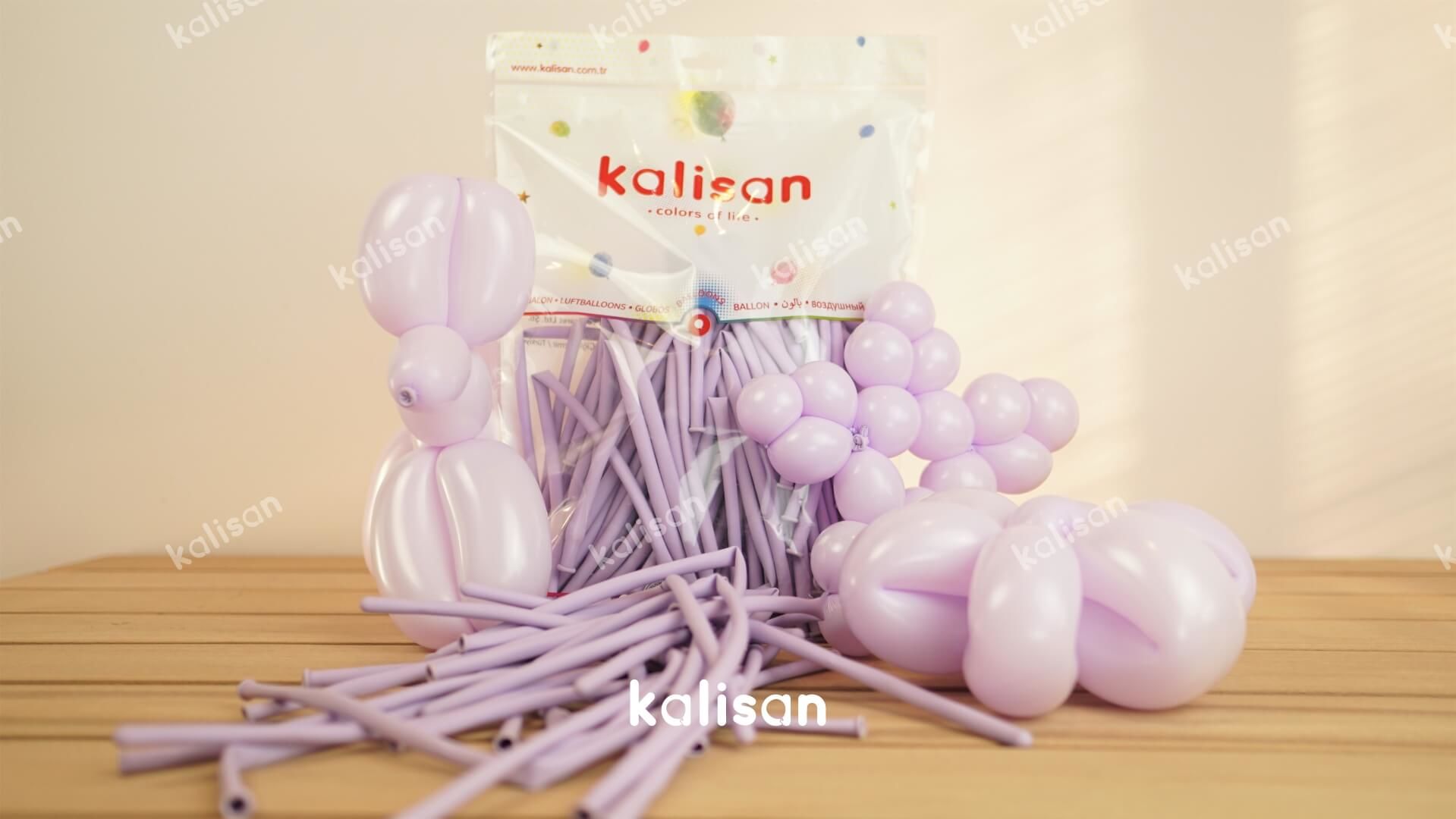 Kalisan Sosis Balon Makaron Lila 100 Adet