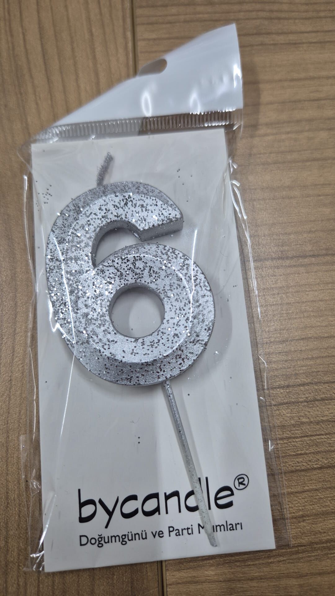 New Rakam Mum Metalize Simli Gümüş 6 AHM17