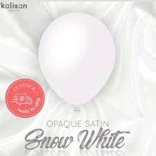 Kalisan 11'' Opaque Satin Snow White 50'li Balon