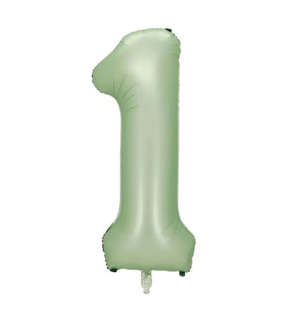 1 Rakam 40'' Açık Yeşil Folyo Balon