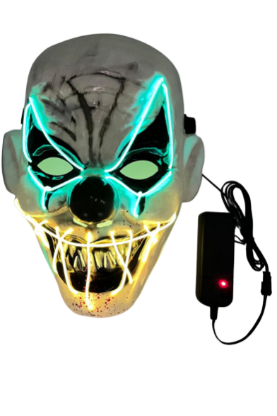 Maske Neon Işıklı Joker Yeşil Sarı