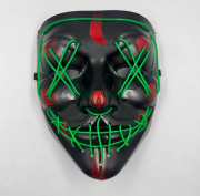 Maske Vendetta Neon Yeşil Işıklı