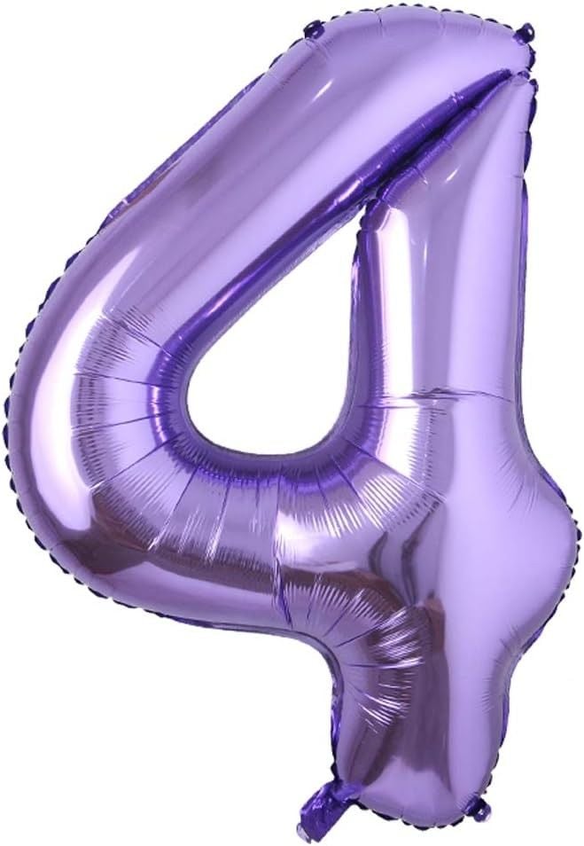 4 Rakam 40'' Mor Folyo Balon