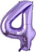 4 Rakam 40'' Mor Folyo Balon