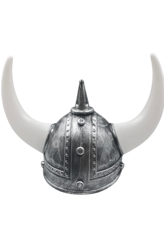 3 Boynuzlu Viking Şapkası Gümüş