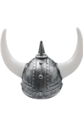 3 Boynuzlu Viking Şapkası Gümüş