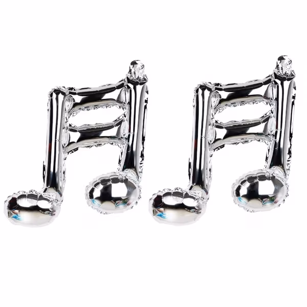 Gümüş Nota 2'li Folyo Balon 45-44 Cm 0890