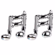 Gümüş Nota 2'li Folyo Balon 45-44 Cm 0890