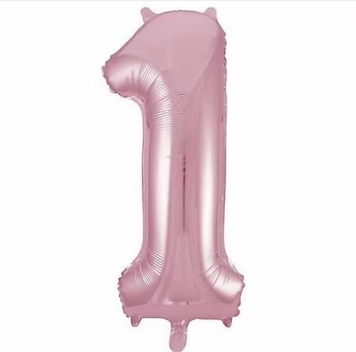 1 Rakam 40'' Açık Pembe Folyo Balon