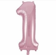 1 Rakam 40'' Açık Pembe Folyo Balon
