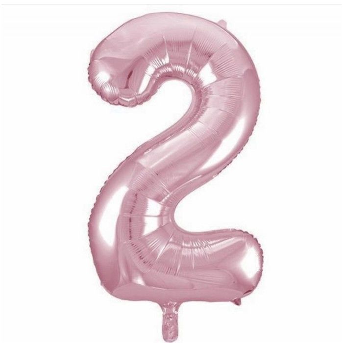 2 Rakam 40'' Açık Pembe Folyo Balon