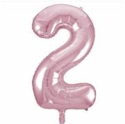 2 Rakam 40'' Açık Pembe Folyo Balon