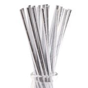 Kağıt Pipet Parlak Gümüş