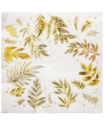 Kağıt Peçete Varaklı Yaprak Model Altın 20 Parça