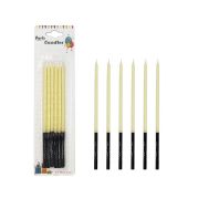 Mum İnce Kalem Model Makaron Sarı 15 Cm 6'lı