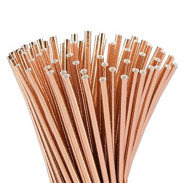 Kağıt Pipet Parlak Rose Gold