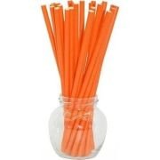 Kağıt Pipet Düz Turuncu