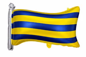 Sarı Lacivert Bayrak Folyo Balon 71-50 Cm 0517