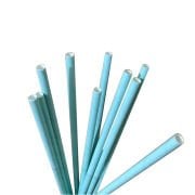 Kağıt Pipet Düz Mavi