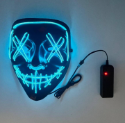 Maske Vendetta Neon Mavi-Yeşil Işıklı