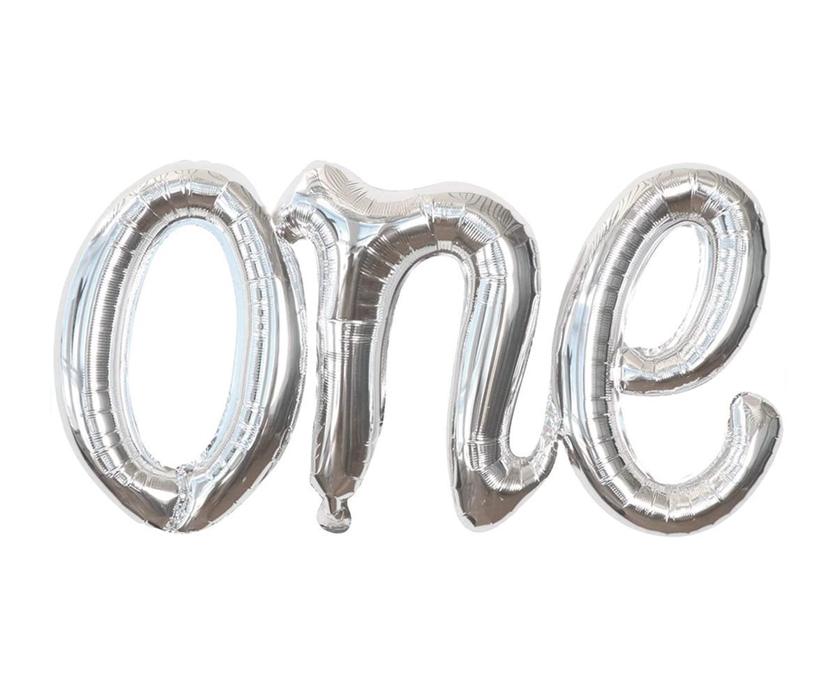 One Gümüş Birleşik Folyo Balon 9446