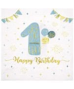 Kağıt Peçete Varaklı 1 Yaş Mavi 20 Parça