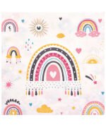 Kağıt Peçete Retro Gökkuşağı Bohem Temalı 20 Parça