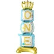 Ayaklı ONE Mavi Folyo Balon 34*108 cm