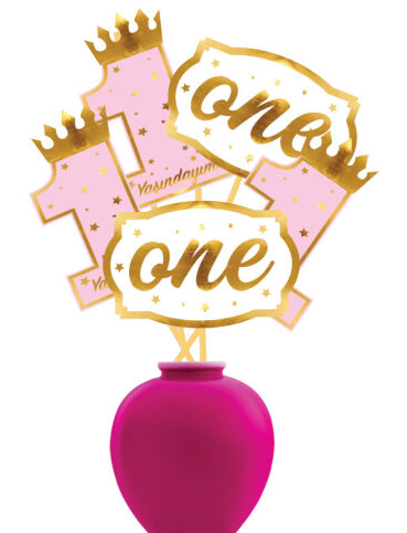 1 Yaş Pembe Konuşma Balonu 5'li