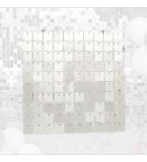 Kare Pul Panel  Gümüş 29*29 cm