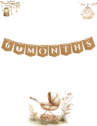 6 Months Kraft Beyaz Banner