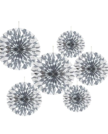 Yelpaze Süs Gümüş 6'lı