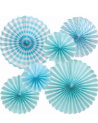 Yelpaze Süs Mavi 6'lı