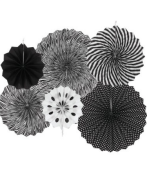 Yelpaze Süs Siyah 6'lı