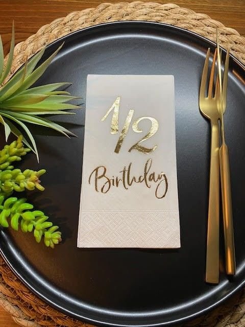 1/2 Yarım Yaş Gold 12'li Cepli Peçete