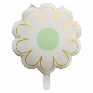 Krem Çiçek Folyo Balon 52-42 Cm 0814