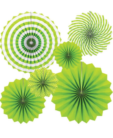 Yelpaze Süs Yeşil 6'lı