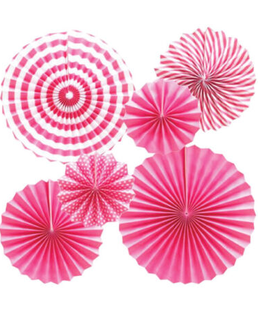 Yelpaze Süs Pembe 6'lı