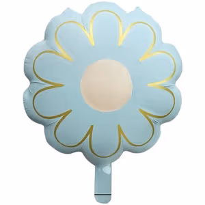 Mavi Çiçek Folyo Balon 52-42 Cm 0807