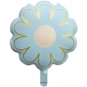 Mavi Çiçek Folyo Balon 52-42 Cm 0807