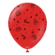 Yılbaşı Temalı Christmas Pattern Mix 12'' 25'li Baskılı Balon