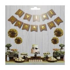 Kraft Gold Yaldızlı Banner