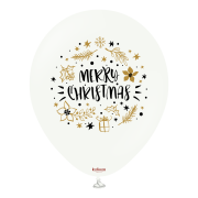 Yılbaşı Temalı Merry Christmas Black / White Mix 12'' 25'li Baskılı Balon
