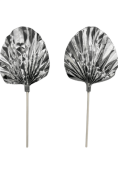 Pasta Üstü Dekor Çubuk Yaprak Varaklı Gümüş 2 Parça