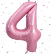 4 Rakam 40'' Açık Pembe Folyo Balo
