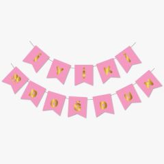 Pembe Gold Yaldızlı Banner