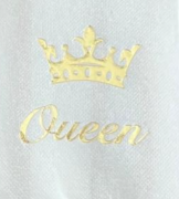 Gold Yaldızlı Beyaz Queen Taç Detaylı Cepli Peçete 12 Adet