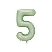 5 Rakam 40'' Açık Yeşil Folyo Balon
